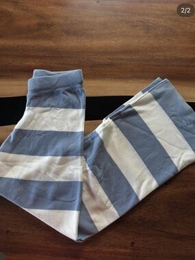Striped Cozy Lounge Pants in Blue and White